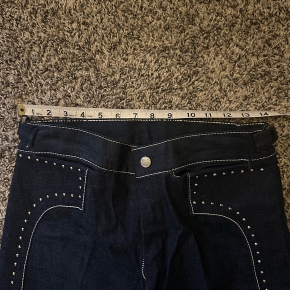Vintage High Waisted 60's Flair Jeans - Picture 7 of 10